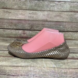 Tory Burch Gold Reva Flats